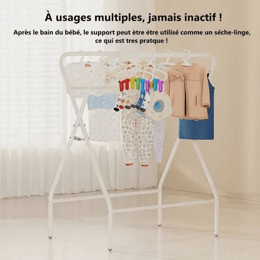 Baignoire Bébé 3 - en - 1 avec Support – Pliable, Thermomètre Intégré & Coussin Ultra - Petite Harmonie