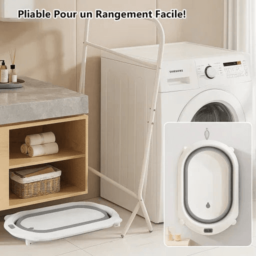 Baignoire Bébé 3 - en - 1 avec Support – Pliable, Thermomètre Intégré & Coussin Ultra - Petite Harmonie
