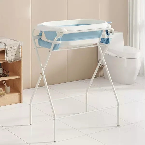 Baignoire Bébé 3 - en - 1 avec Support – Pliable, Thermomètre Intégré & Coussin Ultra  - Petite Harmonie